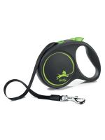 flexi рулетка Black Design L (до 50 кг) 5 м лента черный/зеленый фото в интернет-магазине SHOP-GROOM.ru