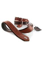 Hunter ошейник для собак Cody 45 (33-39 см) / 2,8 кожа бизона коньячный / темно коричневый фото в интернет-магазине SHOP-GROOM.ru