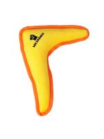 Игрушка Mr.Kranch для собак средних и крупных пород Бумеранг с пищалкой 34х28,5х6,5см, желтый фото в интернет-магазине SHOP-GROOM.ru