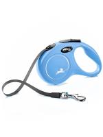 flexi рулетка New Classic S (до 15 кг) 5 м лента синяя фото в интернет-магазине SHOP-GROOM.ru