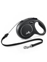 flexi рулетка New Classic M (до 20 кг) 8 м трос черная фото в интернет-магазине SHOP-GROOM.ru