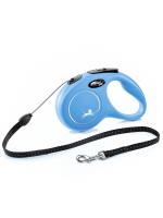 flexi рулетка New Classic S (до 12 кг) 5 м трос синяя фото в интернет-магазине SHOP-GROOM.ru