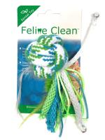 Feline Clean игрушка для кошек Dental Мячик из каната, ленты и перья фото в интернет-магазине SHOP-GROOM.ru