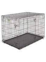 Клетка MidWest iCrate для собак 122х76х84h см, 2 двери, черная фото в интернет-магазине SHOP-GROOM.ru Клетка MidWest iCrate для собак 122х76х84h см, 2 двери, черная фото в интернет-магазине SHOP-GROOM.ru
