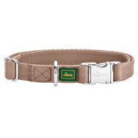 Hunter ошейник для собак ALU-Strong Inari M (40-55 см) нейлон с металлической застежкой бежевый фото в интернет-магазине SHOP-GROOM.ru