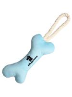 Игрушка Mr.Kranch для собак мелких и средних пород Косточка с канатом 31х9х4см, нежно-голубая фото в интернет-магазине SHOP-GROOM.ru