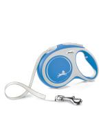 flexi рулетка NEW LINE Comfort L (до 60 кг) лента 5 м серый/синий фото в интернет-магазине SHOP-GROOM.ru