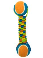 Petpark игрушка для собак Плетенка с двумя теннисными мячами 6 см фото в интернет-магазине SHOP-GROOM.ru