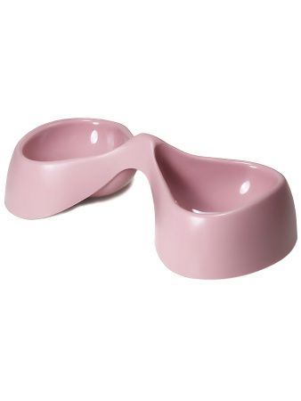 United Pets миска двойная Bicio, 2х230 мл, розовая фото в интернет-магазине SHOP-GROOM.ru