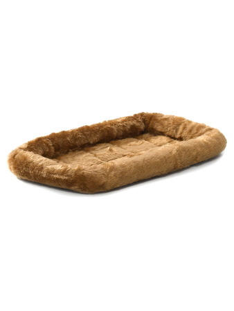 Лежанка MidWest Pet Bed для собак и кошек меховая 55х33 см, коричневая фото в интернет-магазине SHOP-GROOM.ru