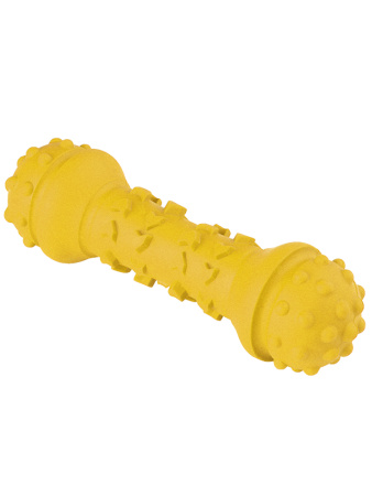 Игрушка Mr.Kranch для собак Гантель дентальная 18 см желтая с ароматом сливок фото в интернет-магазине SHOP-GROOM.ru