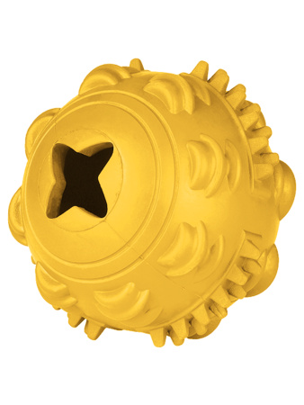 Игрушка Mr.Kranch для собак Мяч 8 см желтый с ароматом сливок фото в интернет-магазине SHOP-GROOM.ru