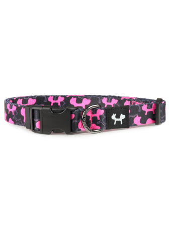 Ошейник United Pets для собак Complete me Identity M 34-56/2 см, черный с розовым фото в интернет-магазине SHOP-GROOM.ru