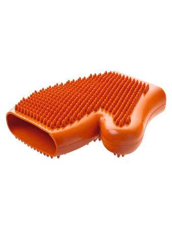 Hunter Smart резиновая перчатка для вычесывания шерсти оранжевая фото в интернет-магазине SHOP-GROOM.ru