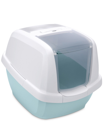 IMAC био-туалет для кошек MADDY 62х47,5х47,5h см, белый/цвет морской волны фото в интернет-магазине SHOP-GROOM.ru