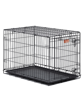Клетка MidWest iCrate для собак 93х58х63h см, 1 дверь, черная фото в интернет-магазине SHOP-GROOM.ru