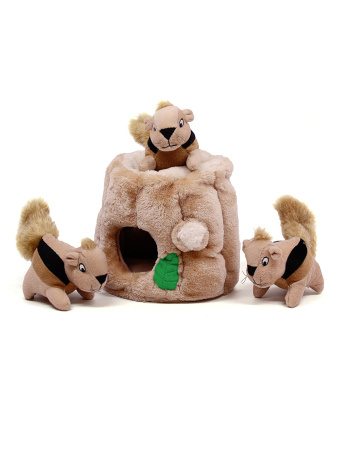 OutwardHound игрушка-головоломка для собак Hide-A-Squirrel (спрячь белку) малая 12 см фото в интернет-магазине SHOP-GROOM.ru