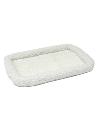 Лежанка MidWest Pet Bed для собак и кошек флисовая 77х52 см, белая фото в интернет-магазине SHOP-GROOM.ru