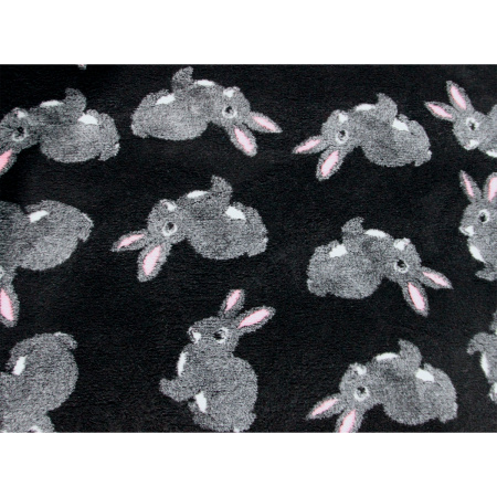 Коврик меховой ProFleece Кролики 1х1,6м черный/серый/розовый фото в интернет-магазине SHOP-GROOM.ru