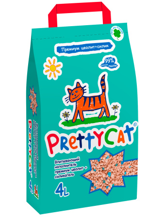 Наполнитель PrettyCat впитывающий глиняный "Premium" с део-кристаллами 2кг (4л) фото в интернет-магазине SHOP-GROOM.ru