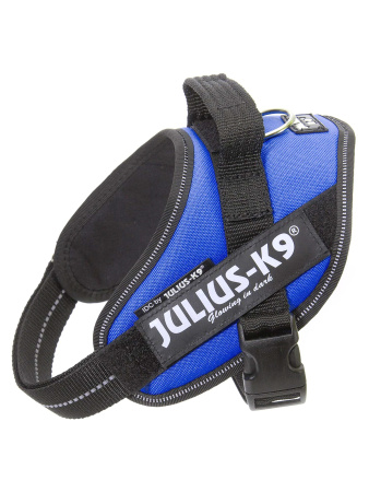 JULIUS-K9 шлейка для собак IDC®-Powerharness Mini-Mini (40-53см/ 4-7кг), синий фото в интернет-магазине SHOP-GROOM.ru