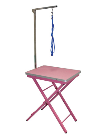 GROOM-X Ringside Table грумерский стол 60x45x73-82см, цвет розовый фото в интернет-магазине SHOP-GROOM.ru