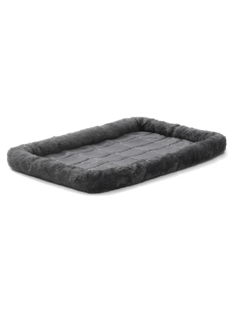 Лежанка MidWest Pet Bed для собак и кошек меховая 61х46 см, серая фото в интернет-магазине SHOP-GROOM.ru