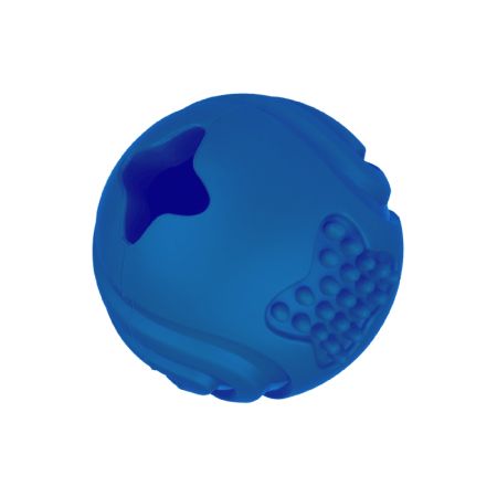 Игрушка Mr.Kranch для собак Мяч 6,5 см синий с ароматом курицы фото в интернет-магазине SHOP-GROOM.ru